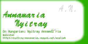 annamaria nyitray business card